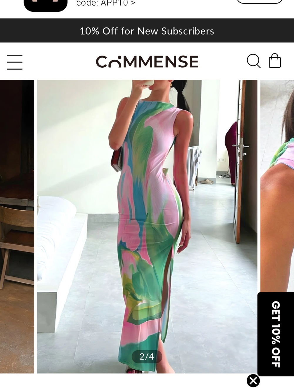 NWT large Commense Pastel Watercolor Sleeveless Maxi Dress - Pink, Green & Blue